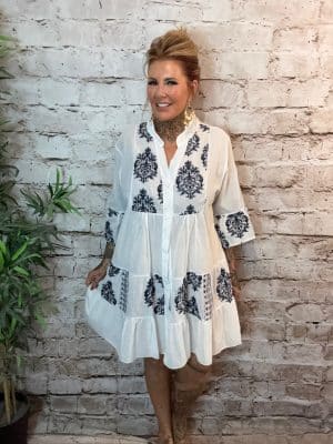 Carey Embroidered Tunic/Dress Best Fits 12-18