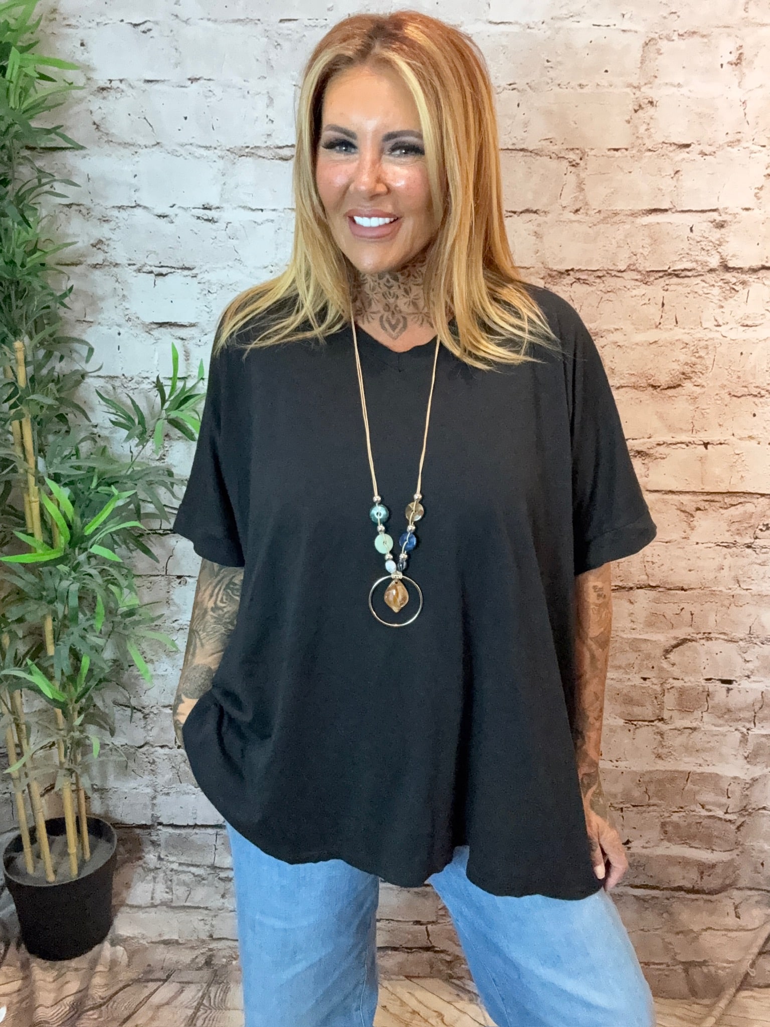 Birdie V-neck Necklace T-shirt Best Fits 16 - 26 - Image 2