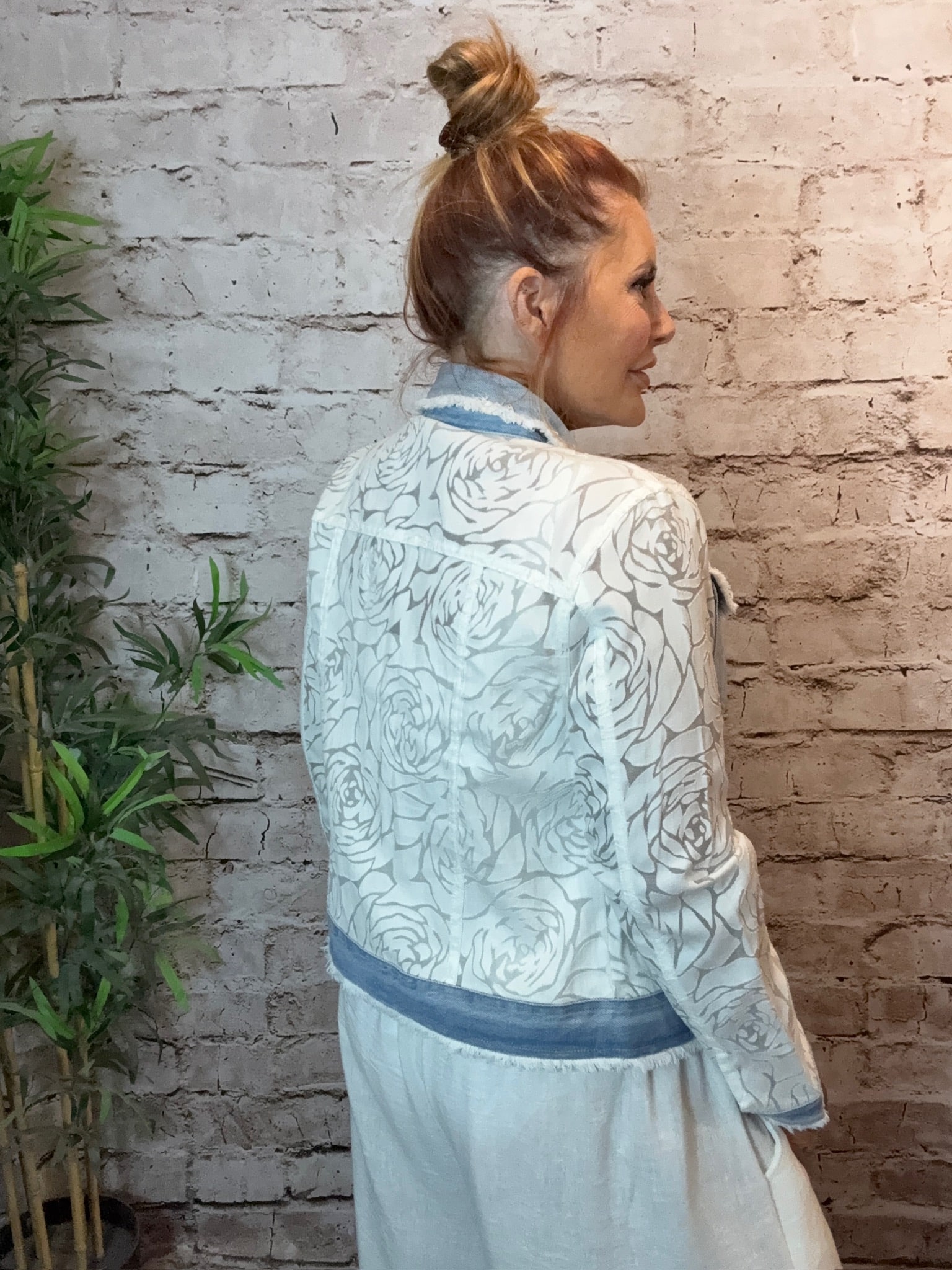 Katrianna Lace Denim jacket Best Fits 12 - 16 - Image 3