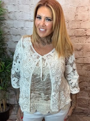 Meryl Crochet Tie Cardigan Best Fits 12-16