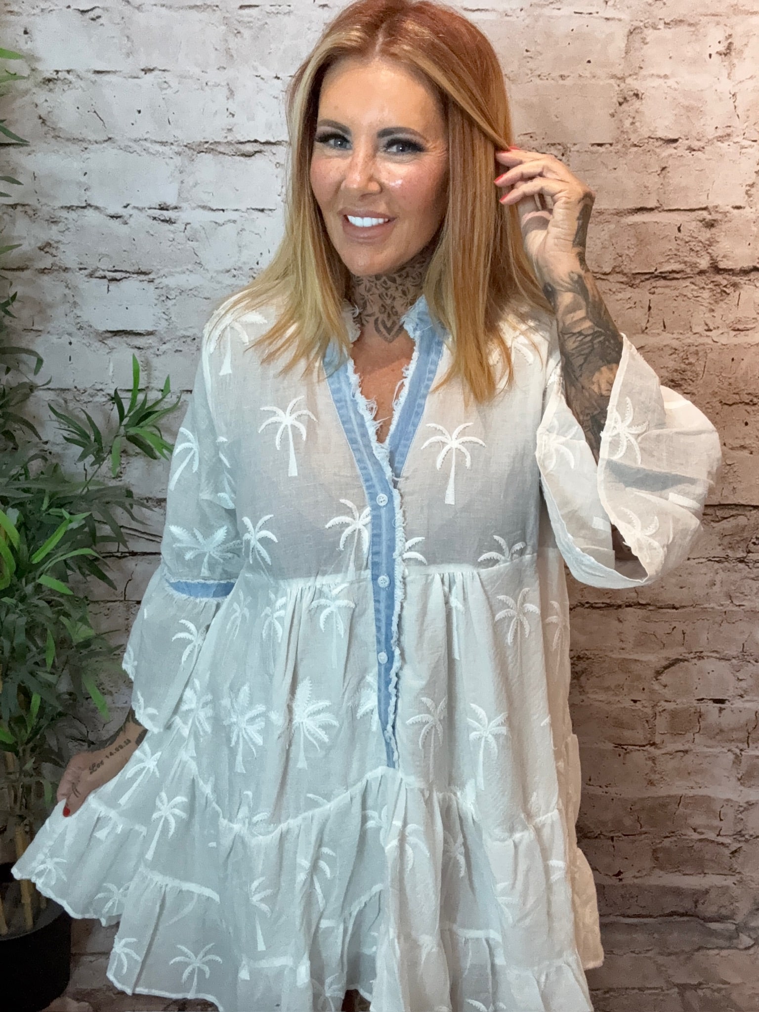 Palm Tree Tunic/Dress Best fits 12-18 - Image 4