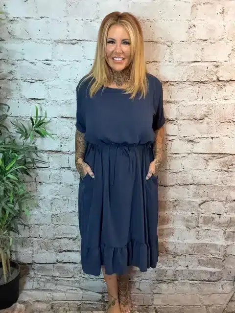 Maddison Tie Dress Best Fits 16 - 24 - Image 4
