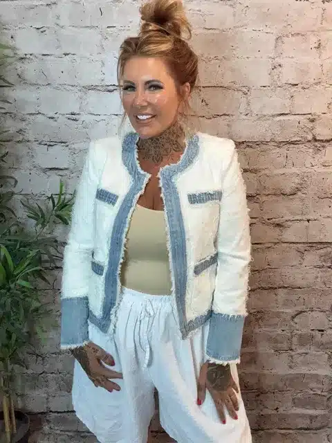 Inspired Cuffed Denim Jacket 8-14 - Image 4