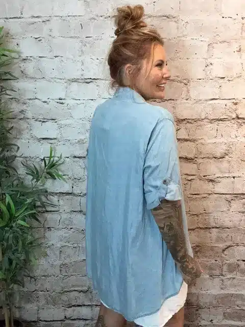 Mary Denim Shirt best fits 12-20 - Image 3