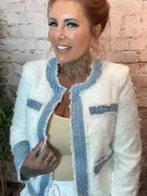 Inspired Cuffed Denim Jacket 8-14