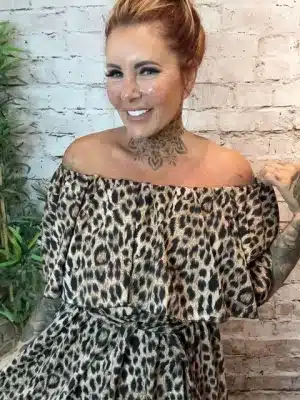 Katy Animal Print Dress Best Fits 16-24