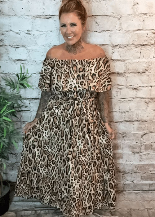 Lena Bardot Animal Print Dress best fits 16-24 - Image 2