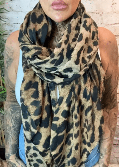 A704 Animal Print Scarf - Image 3