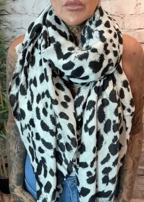 A704 Animal Print Scarf - Image 2