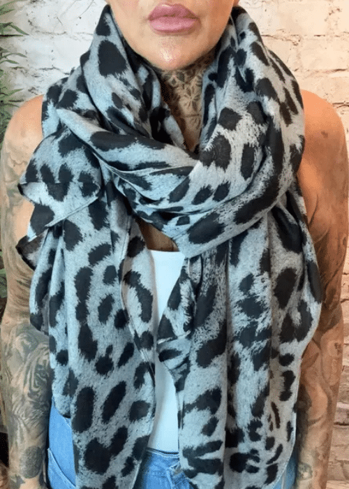 A704 Animal Print Scarf - Image 5