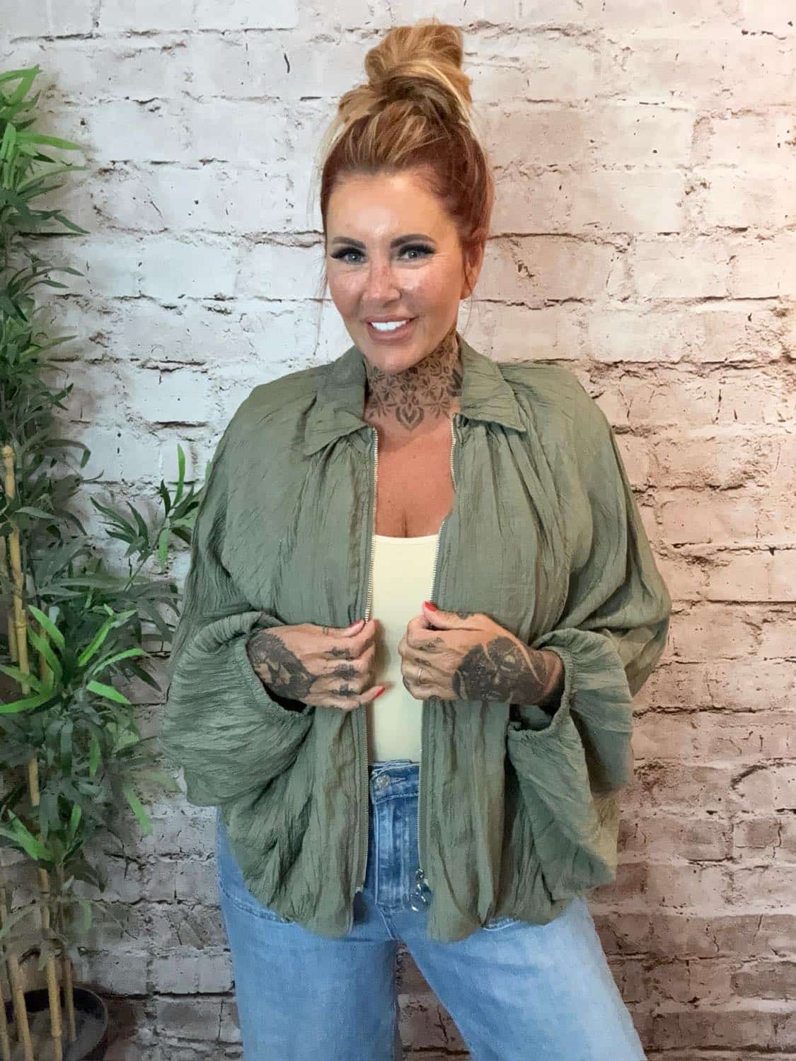 Autumn Batwing Bomber Jacket Best Fits 14-22 - Image 5