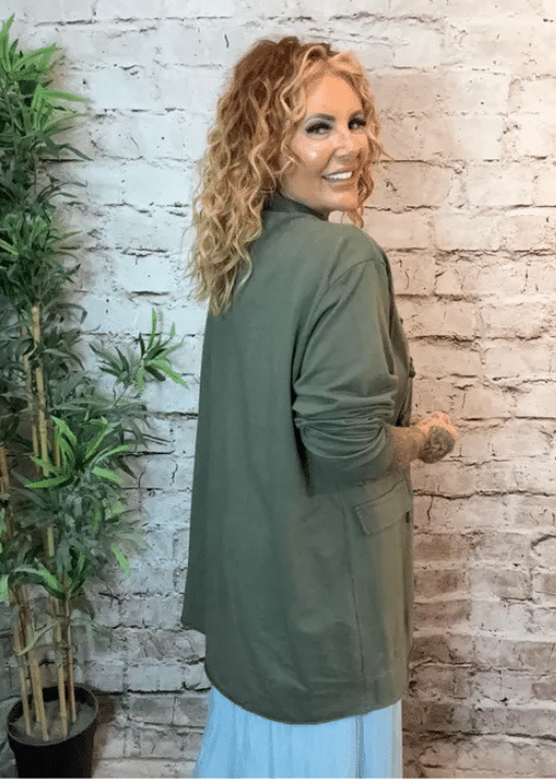 Cotton Raw Collar Military Jacket - Best Fits 16-24 - Image 2