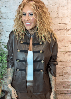 PU MILITARY JACKET BEST FITS 12-20