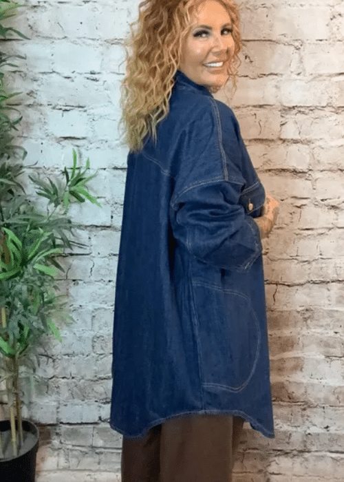 Paula Denim Shacket best fits 18-24 - Image 5