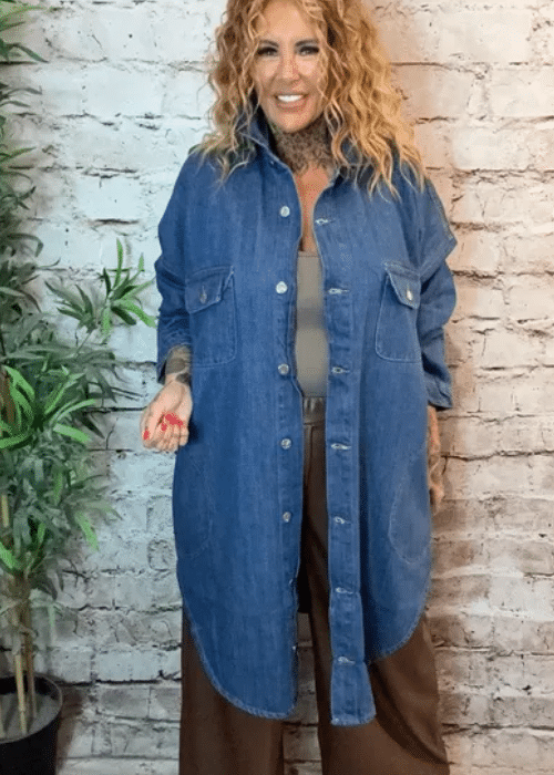 Paula Denim Shacket best fits 18-24 - Image 3