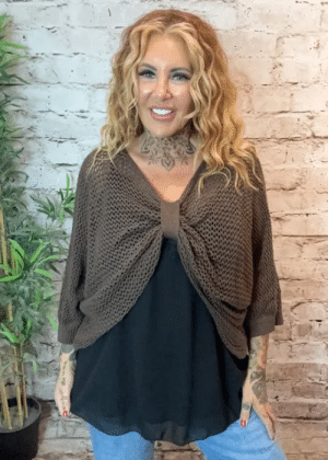 Sally Crochet top best fits 14-22