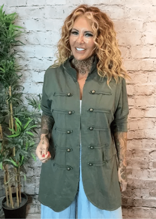 Cotton Raw Collar Military Jacket - Best Fits 16-24 - Image 7