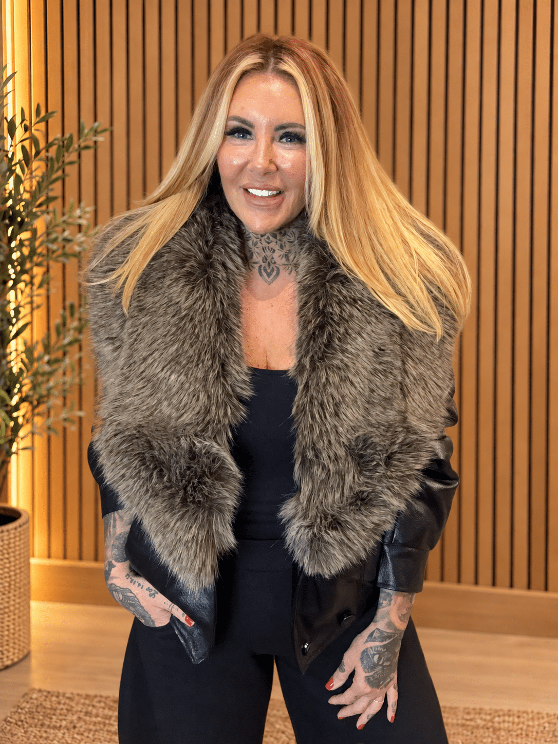 Faux Fur Bomber Jacket 12-20 - Image 2