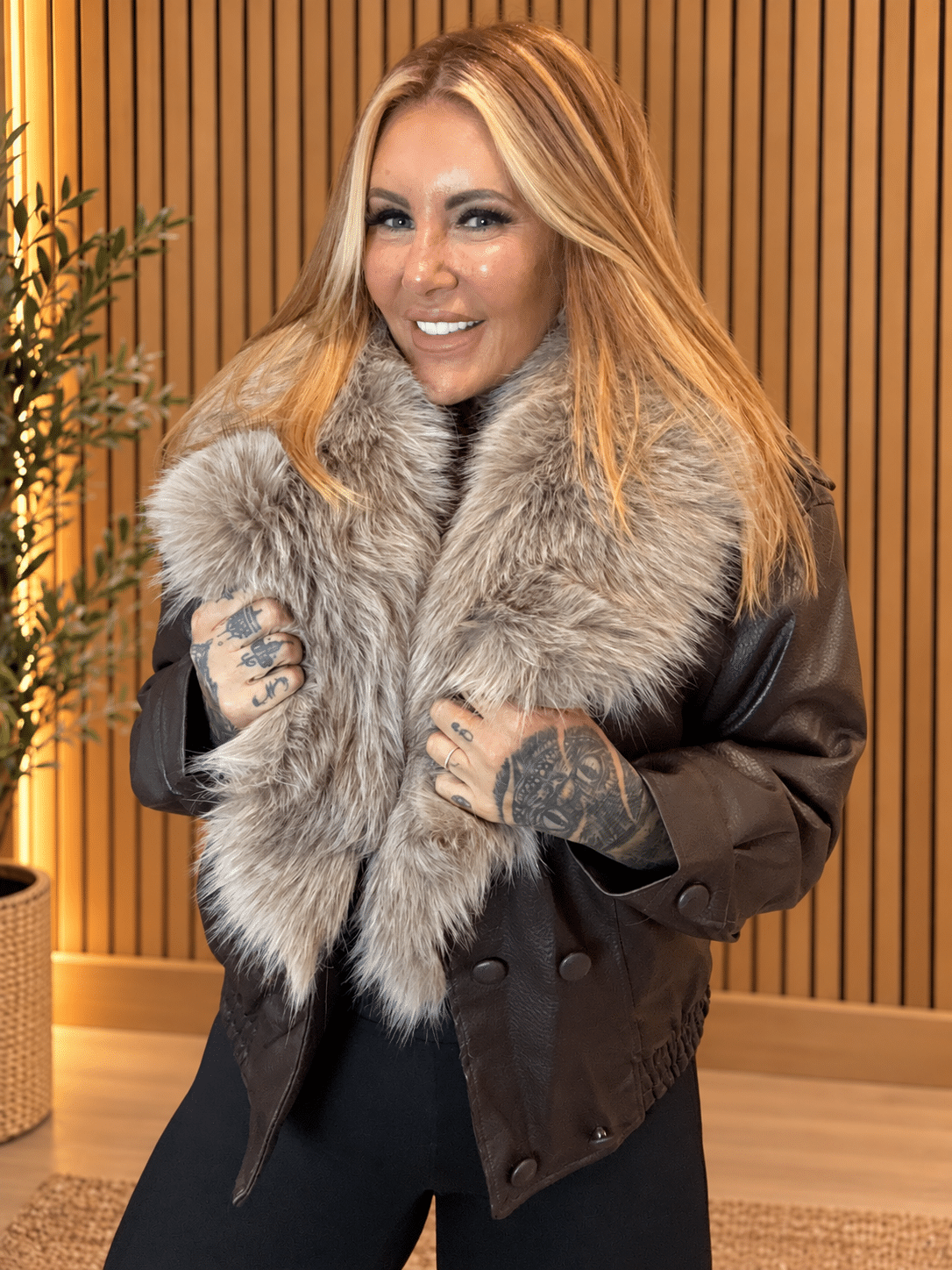 Faux Fur Bomber Jacket 12-20 - Image 6