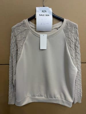 SALE 304 KNITTED SLEAVED TOP 14-22 67CM PTP (NO RETURNS)