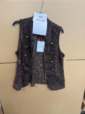 SALE 309 LACE MILITARY WAIST COAT 12-18 62CM PTP (NO RETURNS)