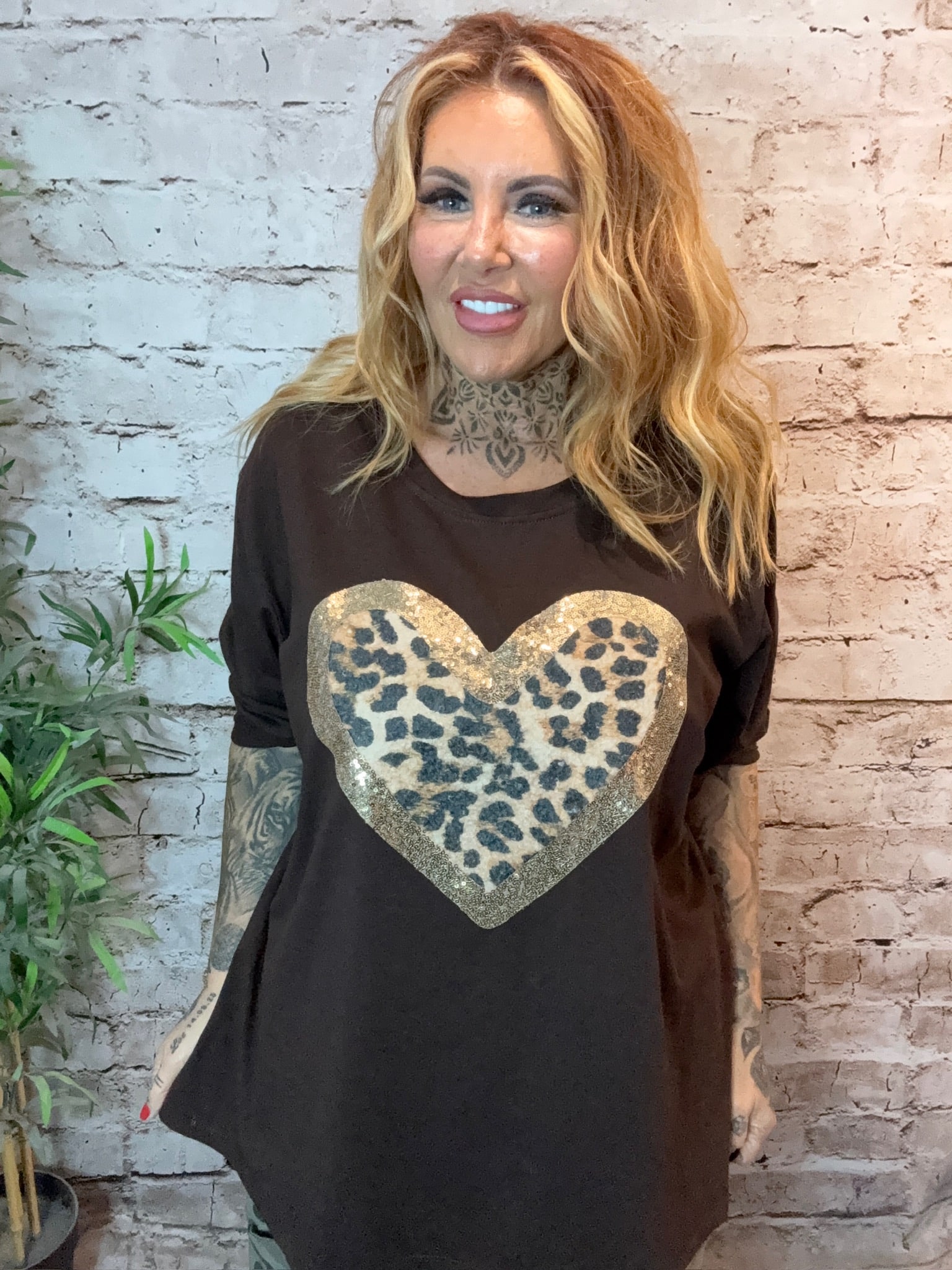 Cory Animal Heart long sleeved T- Shirt Best Fits 14-24 - Image 4