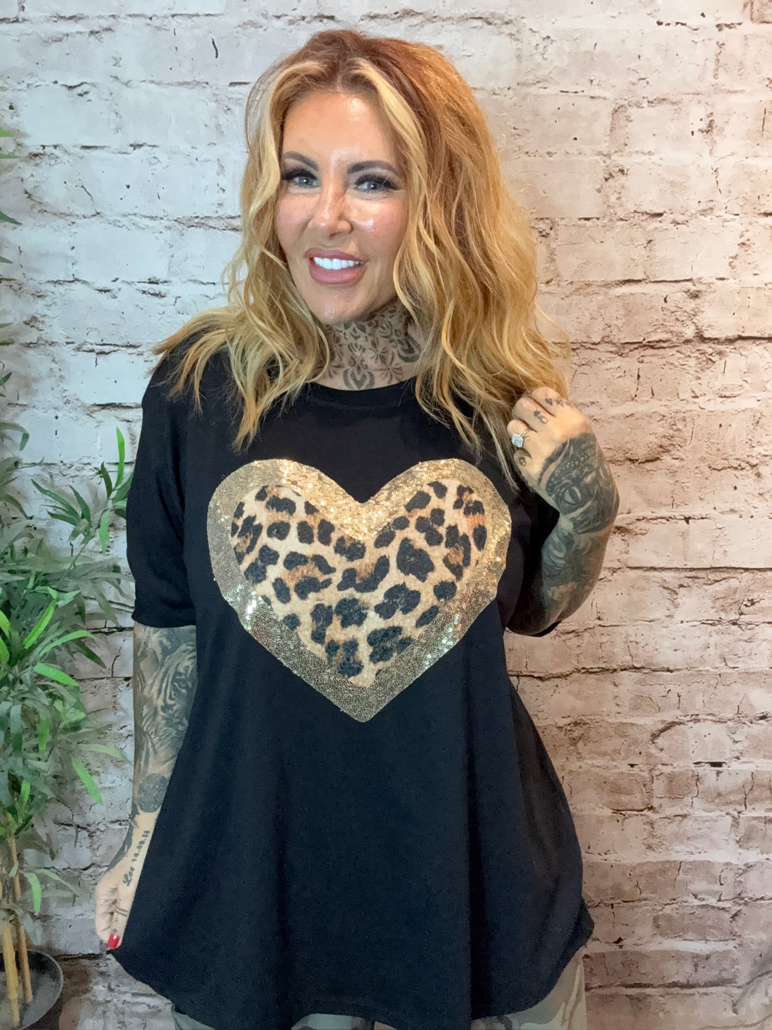 Cory Animal Heart long sleeved T- Shirt Best Fits 14-24 - Image 3