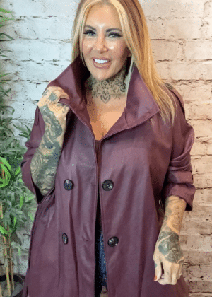Jan Trench PU Coat best fits 16-24