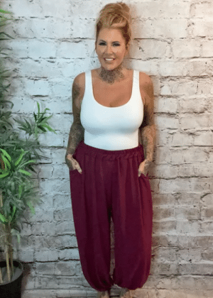 Tandy Cuffed Wide Leg trousers Best fits 16-24