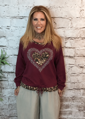 Malinda Glitter heart sweatshirt 16-24