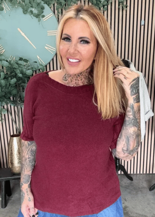 Annie Short Sleeve Round Neck Jumper best fits best fits 12-20 - Image 2