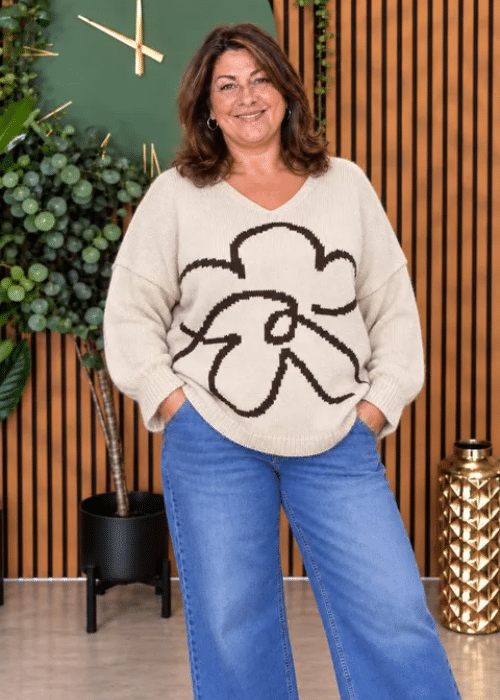 Justine Flower Jumper best Fits 16-24 - Image 4