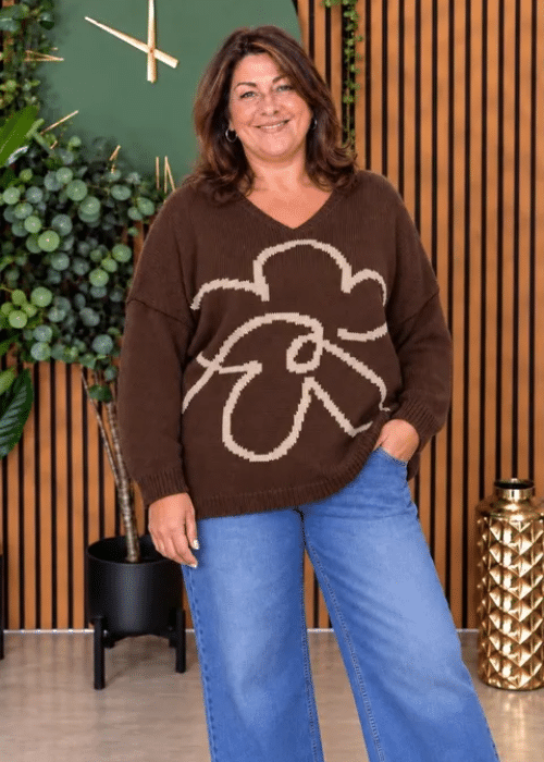 Justine Flower Jumper best Fits 16-24 - Image 3