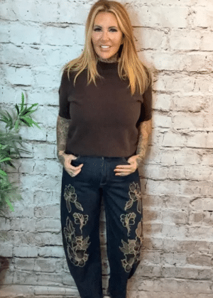 Micca Embroidered Jeans
