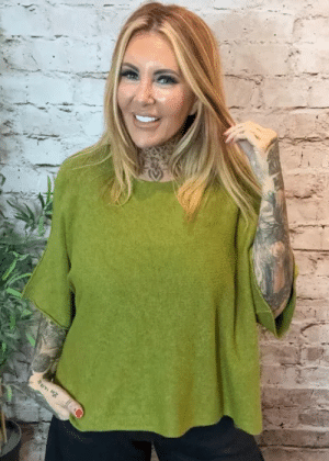 Larger Mary Wide Sleeve Jumper Best Fit 14-26