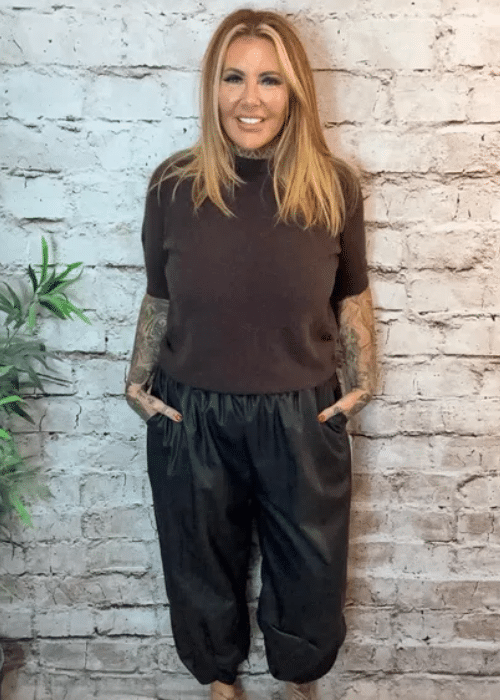 Tilly Barrel Leg PU Trousers 16-24 - Image 3