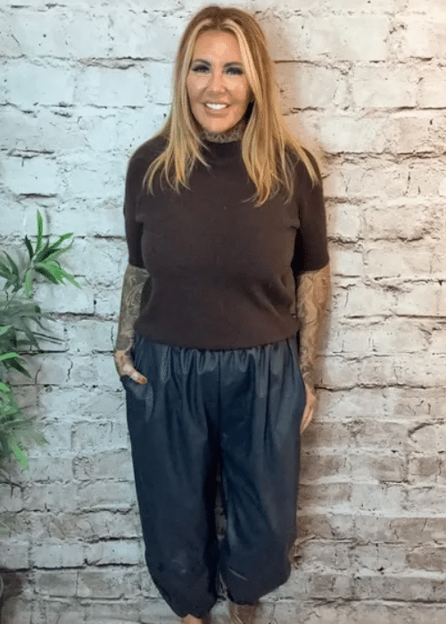 Tilly Barrel Leg PU Trousers 16-24 - Image 4