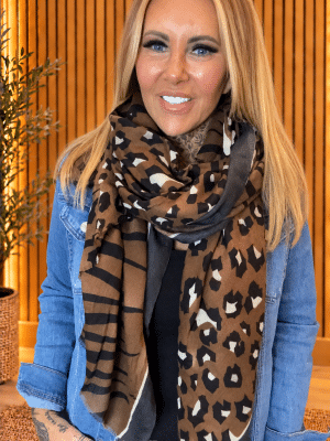 986 Animal print scarf