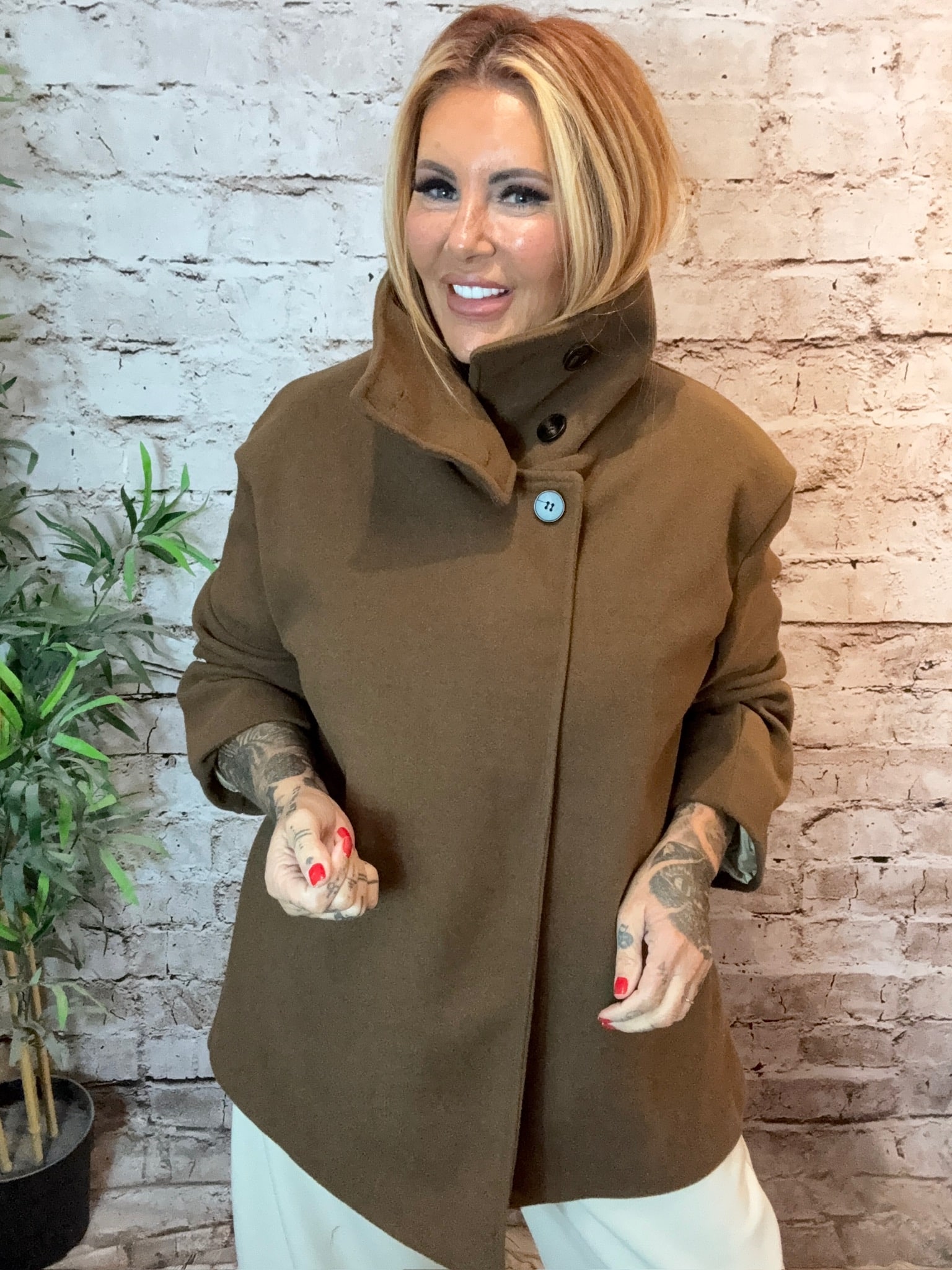 Funnel Neck Coat best fits 14-24 - Image 2