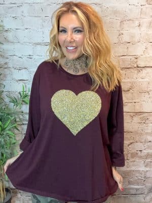 Golden Heart T-Shirt  Best Fits 14-24