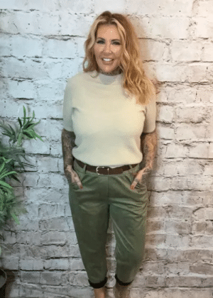 Molly Faux Suede Trousers Best fits 12-18